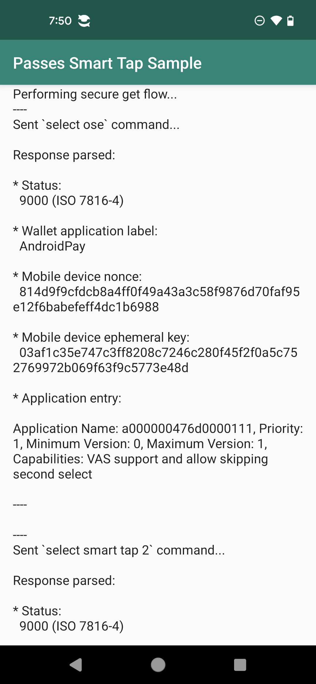 Smart Tap 成功畫面 3