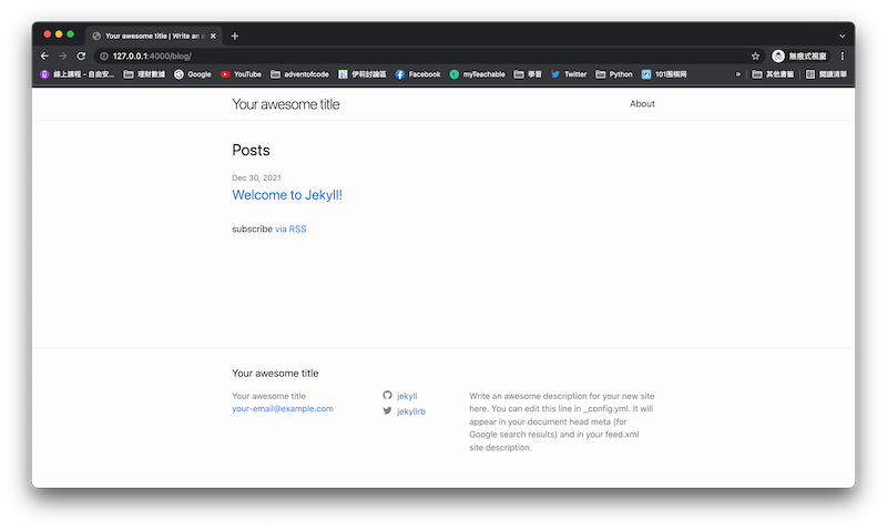 Local Jekyll Site Testing